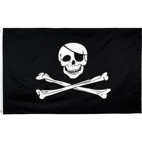 Yehoy hanging 90*150cm jolly roger skull double bone pirate Flag for decoration