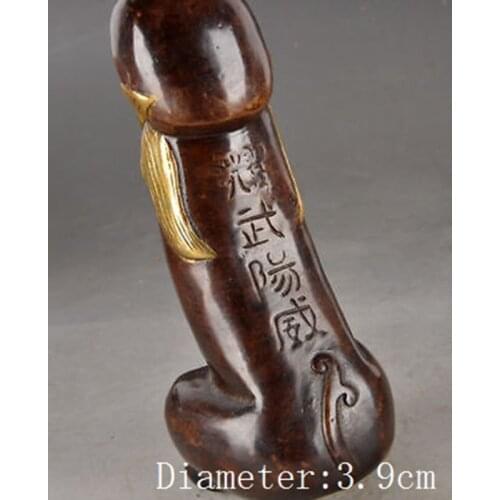 Elaborate Interesting Chinese Edition hand-carved copper ornament - genital statue