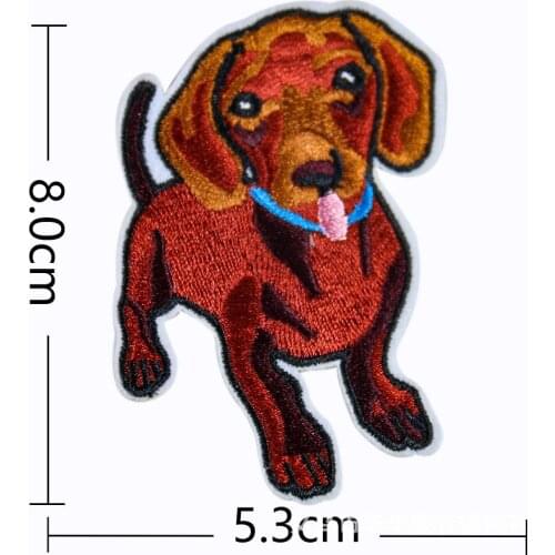 Animal Patches For Clothing Dogs Embroidery Patch Appliques Badge Stickers For Clothes Iron on Kids CartoonStickers