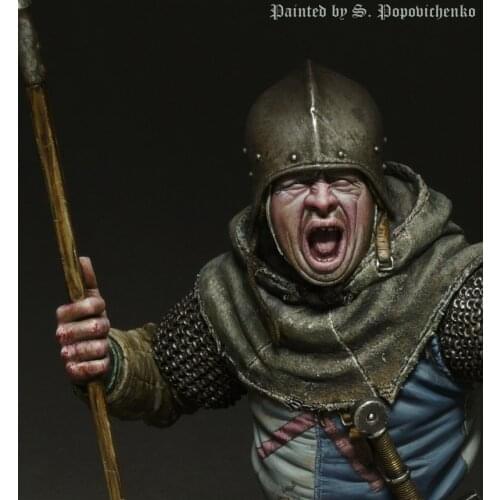 1/10 MEDIEVAL FOOTMAN Historical and humanistic themes Resin Figure Bust GK Uncoated No colour