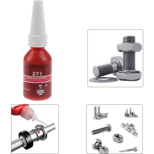 1PCS High Strength 271 Glue 10ml Threadlocker Anaerobic Adhesive Glue Anti-Corrosion Thread Locker Retainer Screw Locking Glue