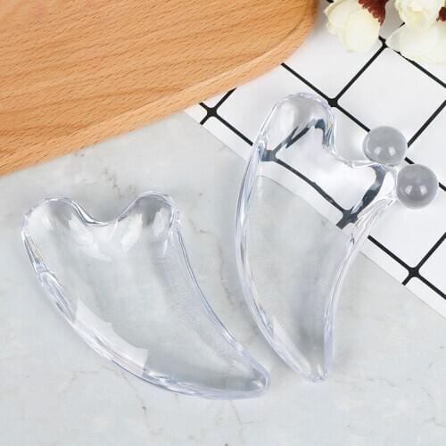 3D Natural Crystal Guasha Scraper Massage Tool Acupuncture SPA Therapy Gua Sha Massager Scraping Board Antistress Body
