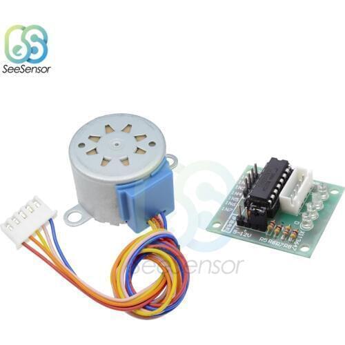 1set 28BYJ-48 DC 5V 12V 4 Phase DC Gear Stepper Motor + ULN2003 Driver Board for arduino Smart Electronics