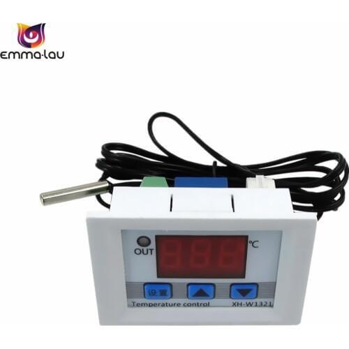 -50~110C Mini Digital Embedded Thermostat Temperature Controller XH-W1321 LED DC12V 10A Heating Cooling Thermostat Switch+Sensor