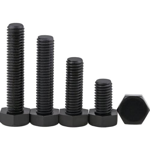 50pcs M3 M4 Black Plastic Nylon Hexagon Socket Screws Bolts Insulution External Hex Head Screws Length 6/8/10/12/15/20/25mm