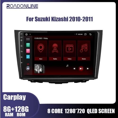 Roadonline For Suzuki Kizashi 2010-2011 Gps Stereo Car Multimedia Player Radio Android 10.0 Octa Core 6G 128G