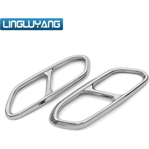 Car Rear Exhaust Tail Pipe Covers Trim Muffler Stainless steel For VOLVO V90 S90 XC90 XC60 S60 v60 xc40 Accessories