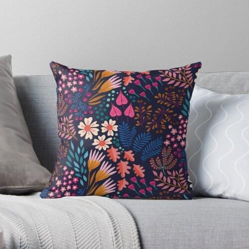 BLISS Flower Field Throw Pillow Cushion Cover Polyester throw pillows case on sofa home living room car seat decor 45x45cm