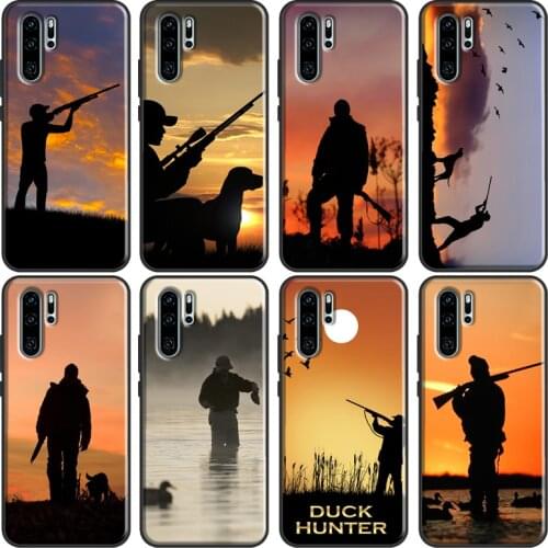 Bird Duck Hunting Sunset Phone Case For Huawei P20 Lite P30 P40 Pro Mate 10 20 Lite P Smart 2019 2021 Back Cover