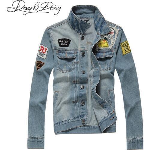 Мужские джинсовые куртки DAVYDAISY China At AliExpress