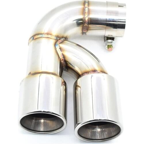 Double Out Exhaust Tip For BMW F20 118i 120i 304 Stainless Steel Exhaust Pipe 60mm Inlet Muffler Tip Tailpipe
