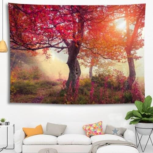 Custom Tree Forest Tapestry wall hanging tapestry home decoration rectangle bedroom wall art tapestry 140X250cm