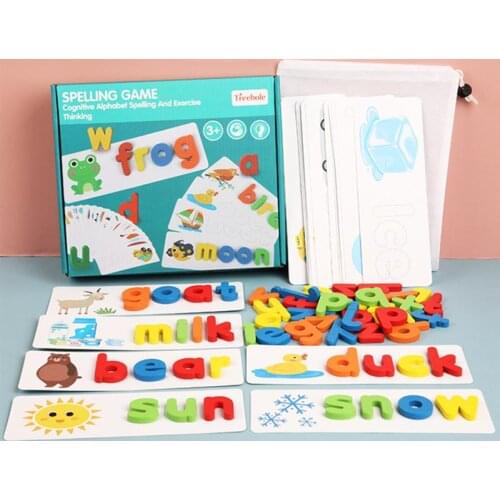 Spelling Words Game 26 English Alphabet Early Learning Cognitive Tool Word Spelling Exercises Supplies Educational Playthings