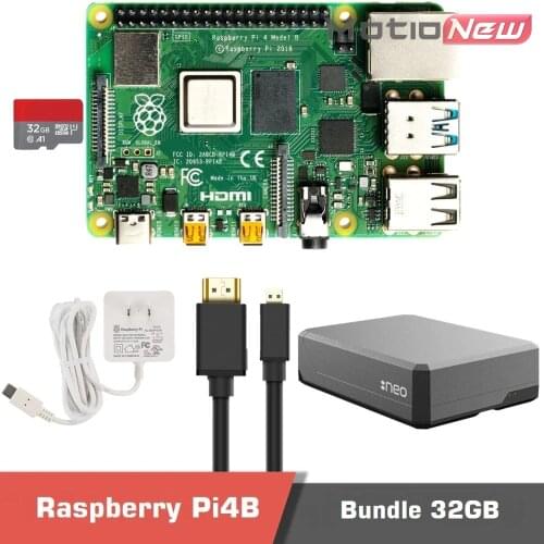 Raspberry Pi 4 8 GB with Essential Accessories +1m MicroHDMI to HDMI compatible Cable+Argon NEO Case + Micro SD + Power Adaptor