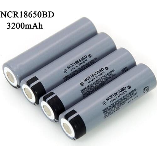New NCR18650BD 3200mAh 18650 3.7V lithium Rechargeable battery 10A discharge for Flashlight