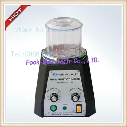 New! KT-100 MAGNETIC TUMBLER 220V Mini Magnetic Tumblers jewelry diy making Supplies Jewelry Polishing Machine Top quality