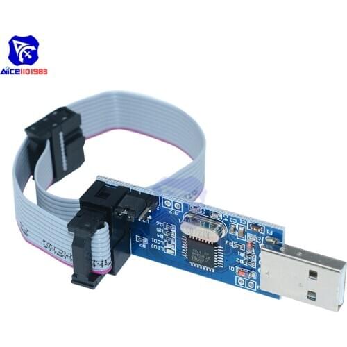 Diymore USBASP USBISP AVR Programmer 3.3V/5V USB ATMEGA8 ATMEGA128 ASP ISP ATtiny/CAN/PWM with 10Pin Wire Support Win7 64Bit