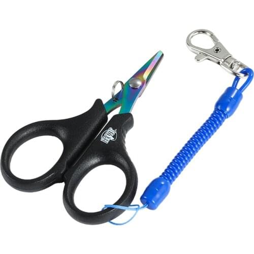 Yuqiao Fishing Scissors Line Cutter Cutting Fishing Lures Fishing Plier Scissor included lanyard clasp Fishing Tackle Tool