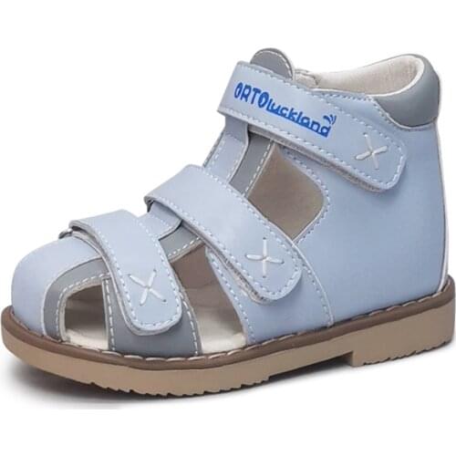 Boys Girls Adorable Closed Toe Sandals Children Orthopedic Microfiber Leather Walking Shoes For Toddler Babys Health Flatfeet