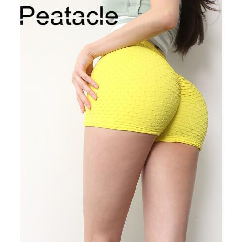 Peatacle High Waist Sports Shorts Female Tight Yoga Quick Dry Training Biker Fitness Activewear for Women Leggings Gym Sexy Girl