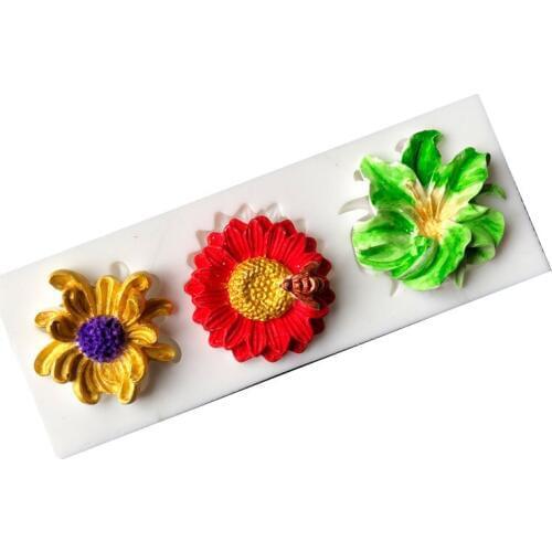 3D flower silicone mold DIY fondant cake mold fondant chocolate mold baking equipment Cake Decorating Moulds