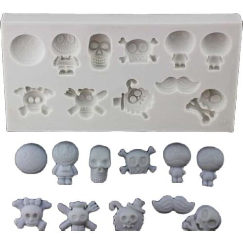 Halloween Skeleton Silicone Mold Fondant Mould Cake Decorating Tool Chocolate, Gumpastes Mold, Sugarcraft ,Kitchen Gadgets K202