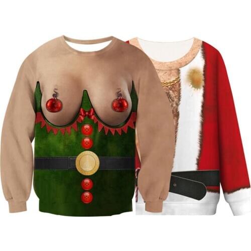 2020 Christmas Pullover Women Men Sweatshirts Sweatshirt Tops Spring Autumn Clothes Sweatshirt