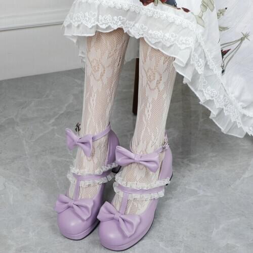 Spring British Style Women Cosplay Lolita Shoes Casual Comfort Square Thick Sole Platform Mary Janes Lady Pumps Shoes Women 43
