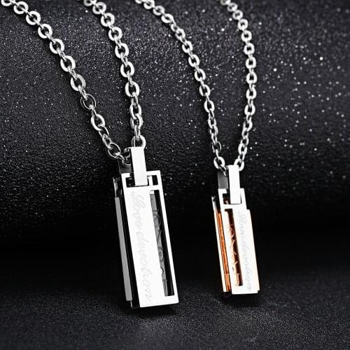 OPK JEWELRY top quality Titanium Pendant stainless steel couple necklace Jewelry free Chain including 464