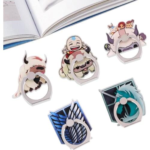 X2279 Attacking Giant Magic Story Finger Ring Mobile Phone Holder Stand Cartoon Pattern Phone Ring Gifts For Friends Childs