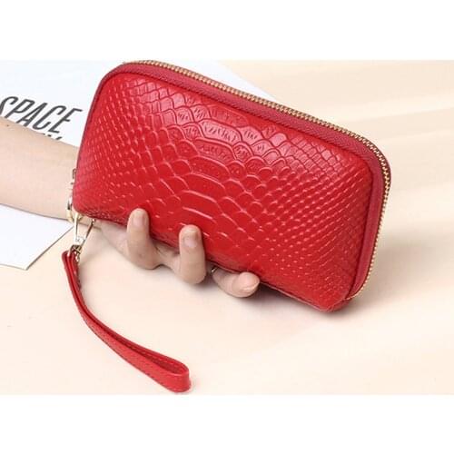 MJ Womens Long Wallet Snakeskin Genuine Leather Clutch Purse Bags Fashion Wristlet Wallets Money Purses Phone Bags for Women