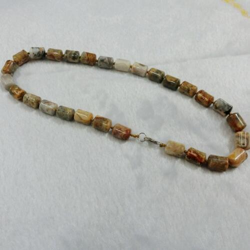6pcs Bohemian Jewelry Natural Stone Crazy Agates Rhodonite Columns Stone Matching Necklaces Women Beaded Necklace Free Shipping