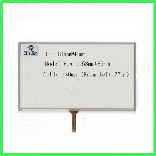 ZhiYuSun Wholsale 161mm*94mm GPS navigation vehicle 7 -inch resistive touch screen display on the outside flat compatble