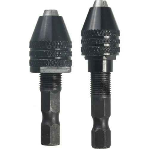 0.3-3.2mm Keyless Drill Chuck Screwdriver Impact Driver Adaptor 1/4 '' Hex Shank Drill Bit Tool Quick Change Convertor Adapter