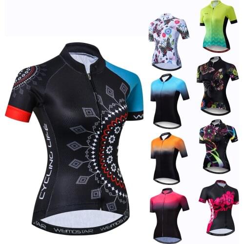 2021 Cycling Jersey Women Bike Jerseys Summer Short Sleeve Biking Shirts Top Ropa Ciclismo Racing Bicycle Clothing