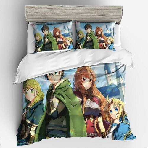 3D Printing Bedding Set Duvet Cover Pillowcase Bedclothes Dropshipping Gife king Queen size The Rise Of Shield Heroes 02