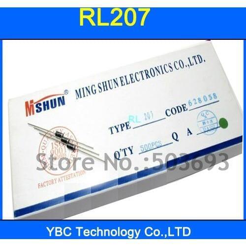 500pcs/lot RL207 Rectifier Diode