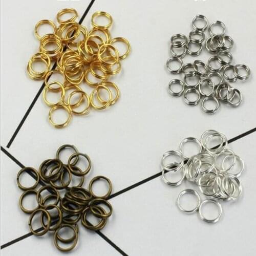 5000pcs Double layer Metal Keyring Keychaindiy Chain Key keyfob necklace&Bracelets Accessories DIY jewelry Findings Connector