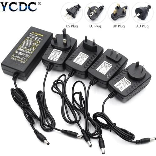 AC 100V-240V DC 12V 1A 2A 3A 5A 6A 8A 7A Power Supply Adapter 12 V Volt Lighting Transformer Converter For LED Strip Light CCTV