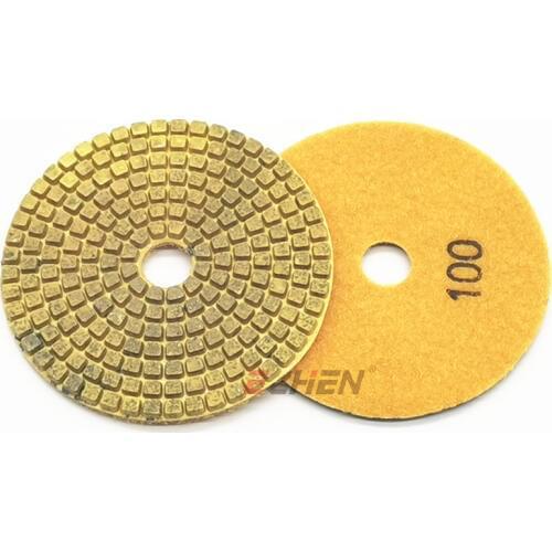Metal bond diamond polishing pads for stone marble granite Diamond Grinding Tool Polishing Pad for quartz concrete Velcro Backed