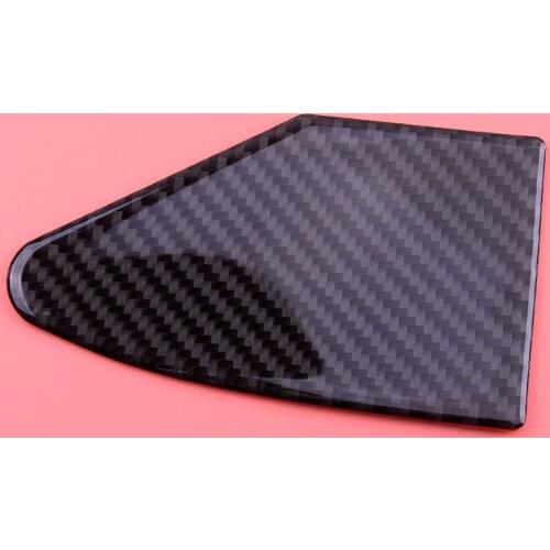 Car Front Black Carbon Fiber Charging Port Panel Cover Trim Sticker LHD Fit for Tesla Model S X 2014 2015 2016 2017 2018 2019