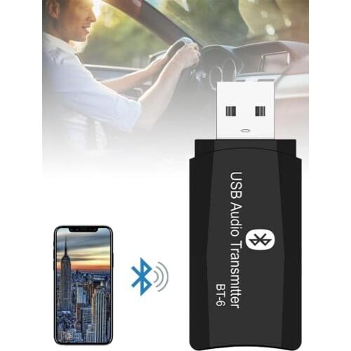 2 In 1 Bluetooth Adapter USB5.0 Bluetooth Transmitter Receiver TV Computer Blue Car Adapter Audio For Car/Home Stereo System