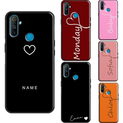 PERSONALISED CUSTOM INITIALS NAME Case For Realme 7 Pro 8 Pro 6 Pro Q3 C3 C21 GT Phone Cover For OnePlus 8 Pro 8T Nord 9 Pro