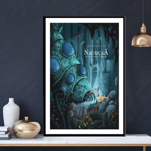 Home Decor Canvas Painting Nausicaa Valley of the Wind Classic Movie Japan Anime Art Nordic Style Wall Watercolor Poster Bedroom
