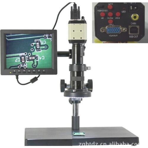 HT-UV200A USB+VGA+AV output video microscope