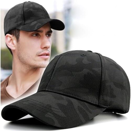 Camouflage Quick-Drying Hat Mens Summer Thin Breathable Visor Baseball Cap Sunscreen Cap