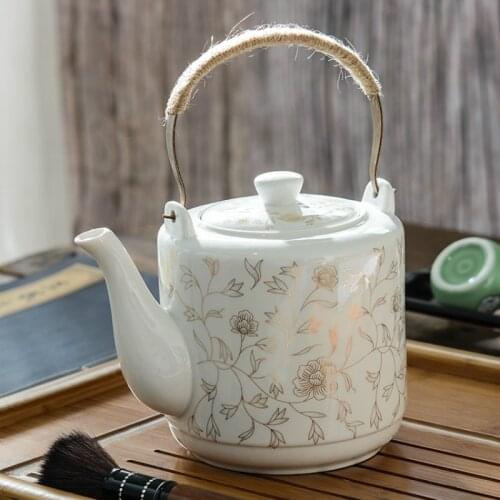 Chinese Ceramic Teapot Ceramic Single Pot Household Cold Kettle Large Capacity Cooler Large Kettle Porcelain Teapot Large Kettle