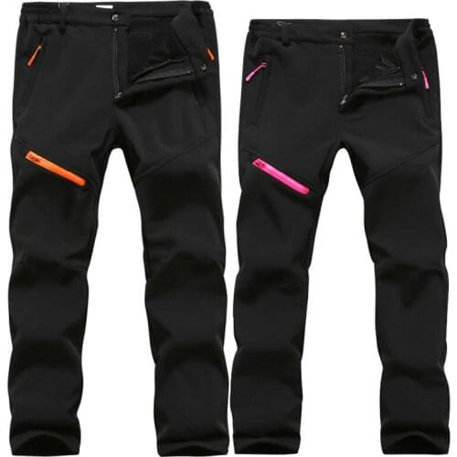 LOFTYSTONE Winter Men Womens Softshell Fleece Hiking Pants Outdoor Sports Skiing Trekking Hiking Camping Warm Trousers VA803