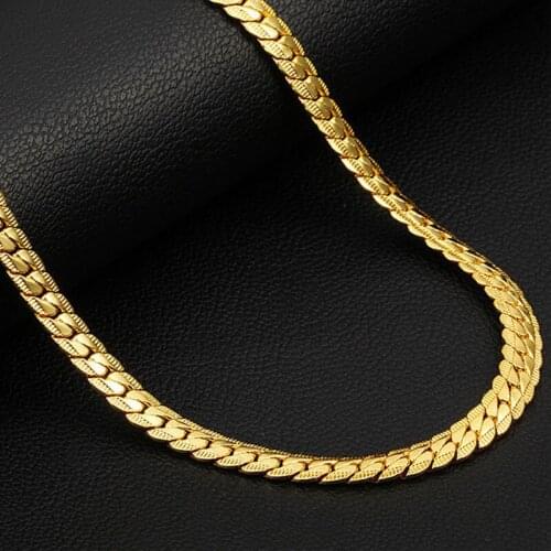 Mens Necklaces gold color Stainless Steel Long chains Necklace 2020 color Choker Gifts for Men Accessories jewelry on the neck