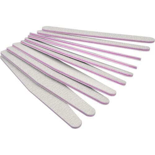 5Pcs/Lot Nail File 100/180 Sanding Buffer Block Pedicure Manicure Buffing Polish Beauty Tools Professional Nail Files Grey Boat